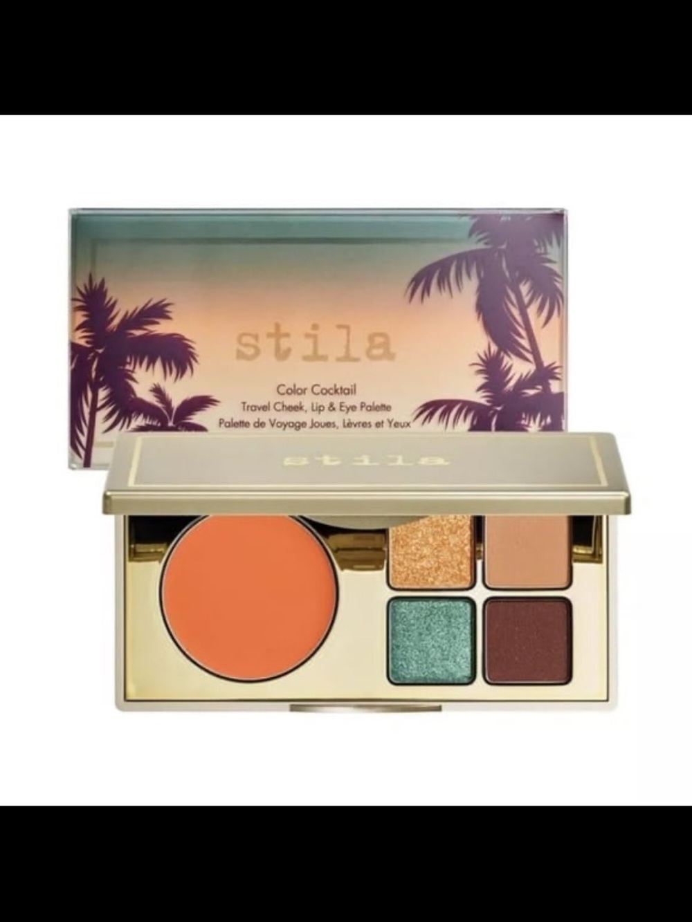 stila Color Cocktail Travel Cheek, Lip & Eye Palette - Tequila Sunrise NWT